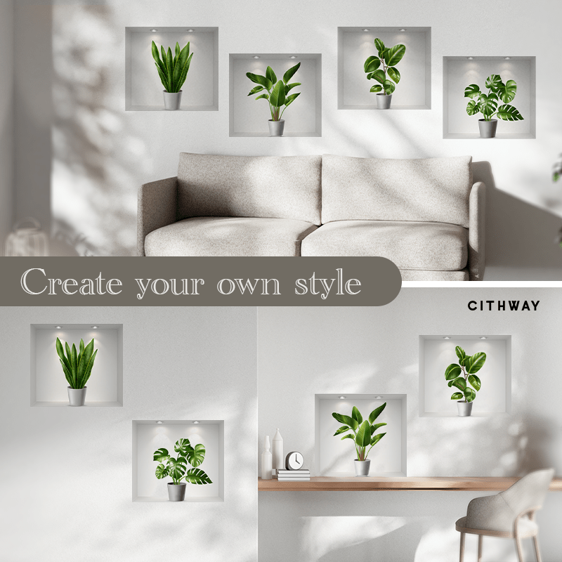 Self-Adhesive 3D Plant Wall Stickers