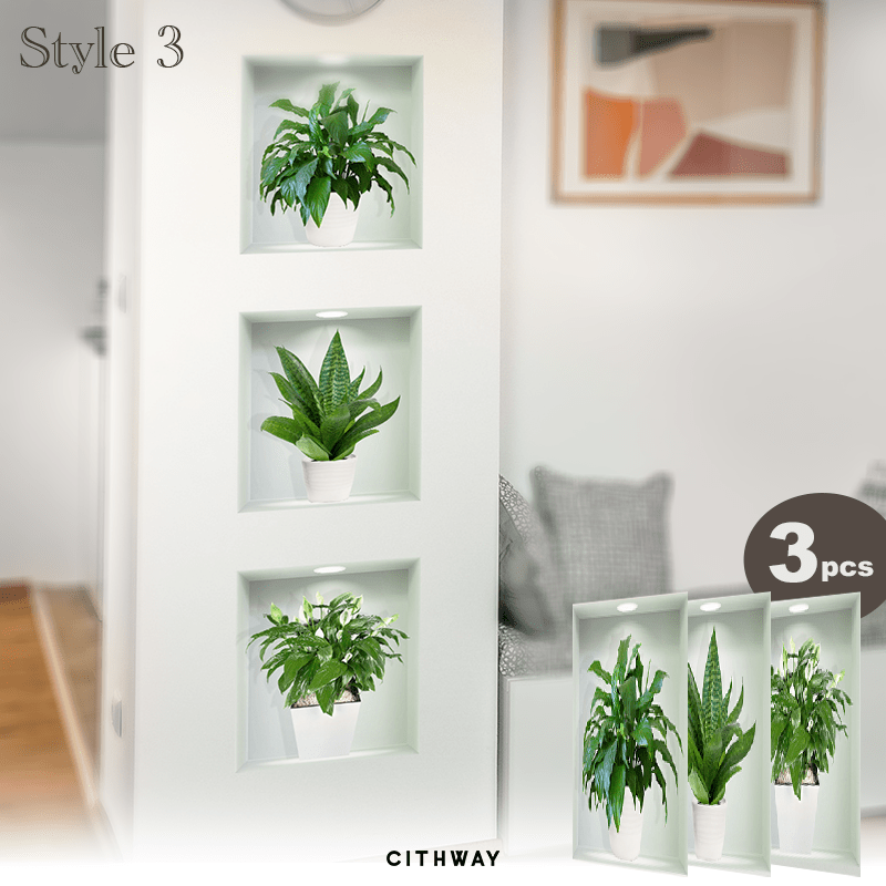 Self-Adhesive 3D Plant Wall Stickers