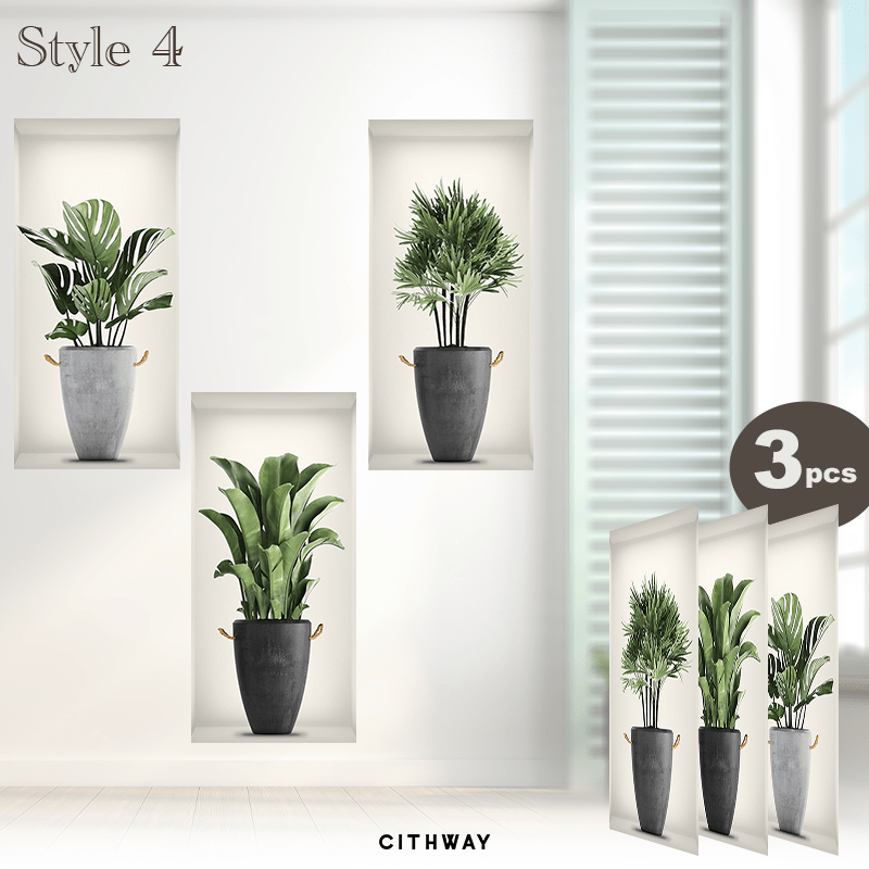 Self-Adhesive 3D Plant Wall Stickers