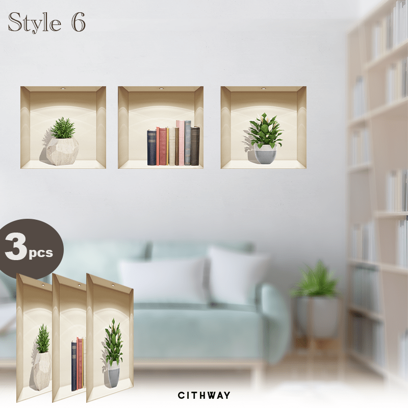 Self-Adhesive 3D Plant Wall Stickers