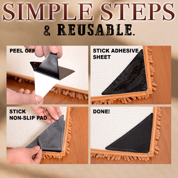 Non-Slip Rug Grippers (4 PCS)